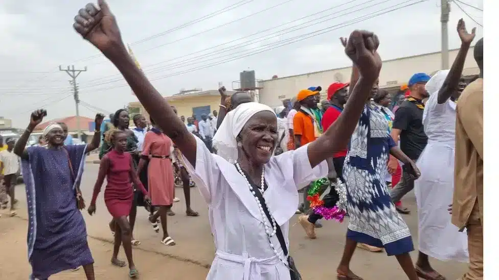“We walked for 9days to see Pope Francis” – Catholic pilgrims