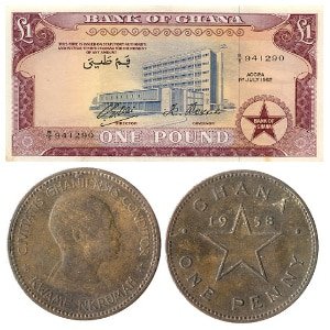 Ghana’s transition from British to Ghanaian Pound and eventually the Cedi