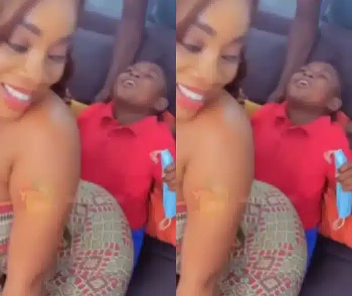 Video Of Moesha Bodoung suffocating Yaw Dabo with lap dance stirs reactions