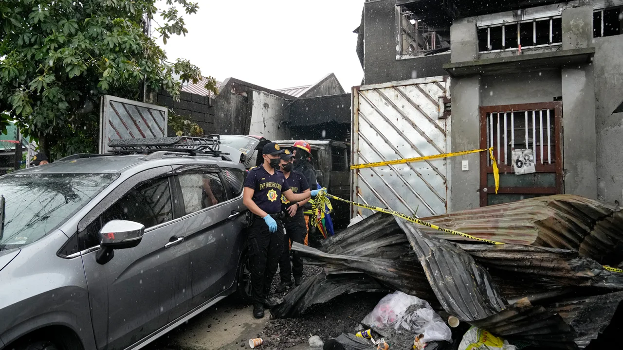 Philippines home warehouse consumed by fatal fire
