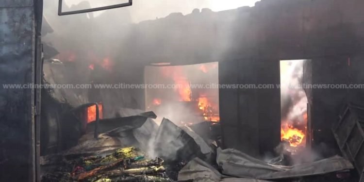 Several shops at CMB destroyed by fire