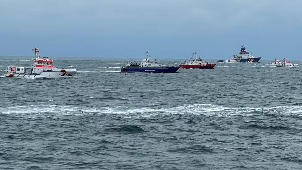 Search for four missing British ship members called off by German rescue workers