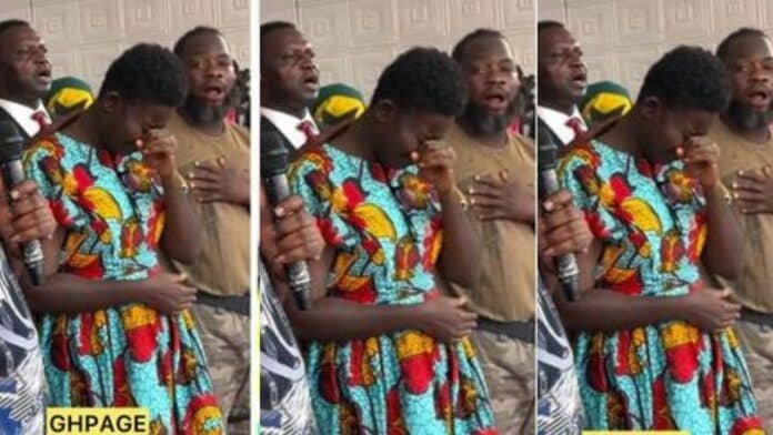Afua Asantewaa breaks down in tears after unofficially breaking Sing-A-Thon Record