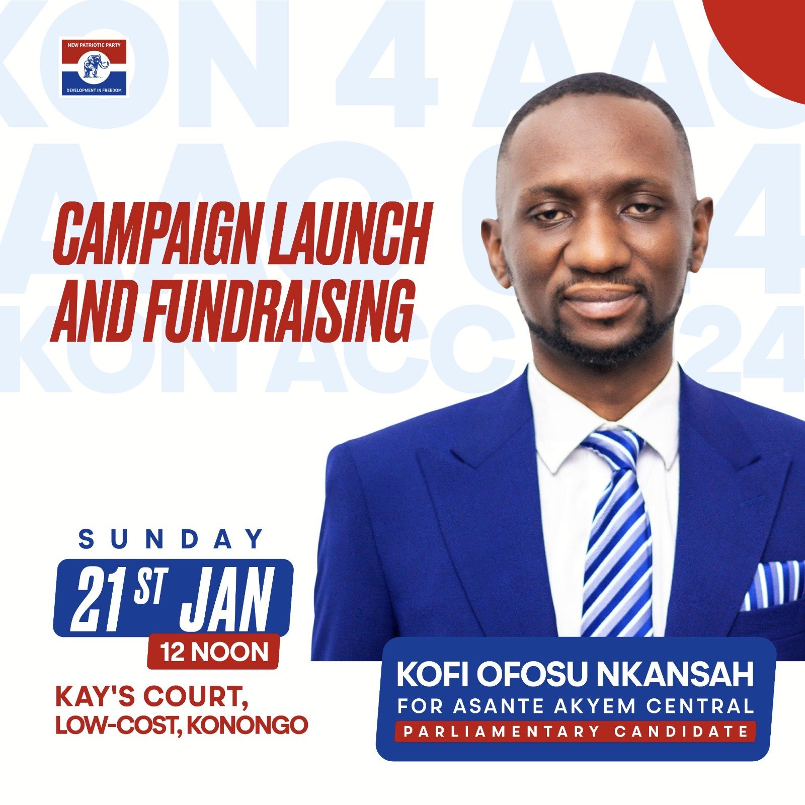 NPP primaries: Kofi Ofosu Nkansah to organise fundraising ceremony on Jan. 21