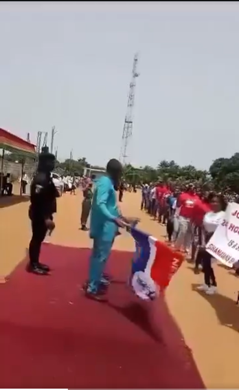 Video: NPP flag features in Ghana’s Independence Day parade in the Volta Region