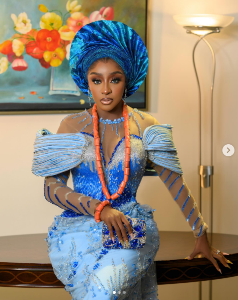 Ini Edo captivates fans with a traditional look on her 42nd birthday