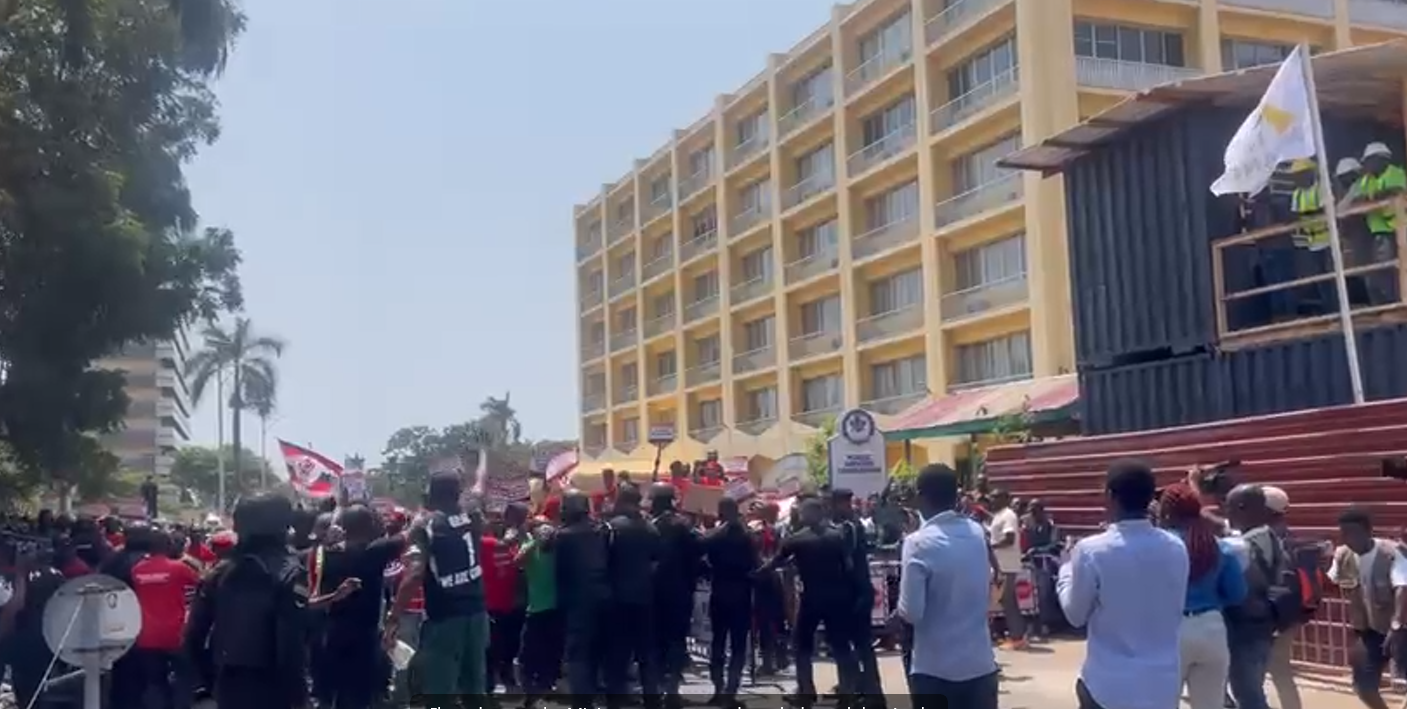 Police, NDC members clash at Finance Ministry during protest