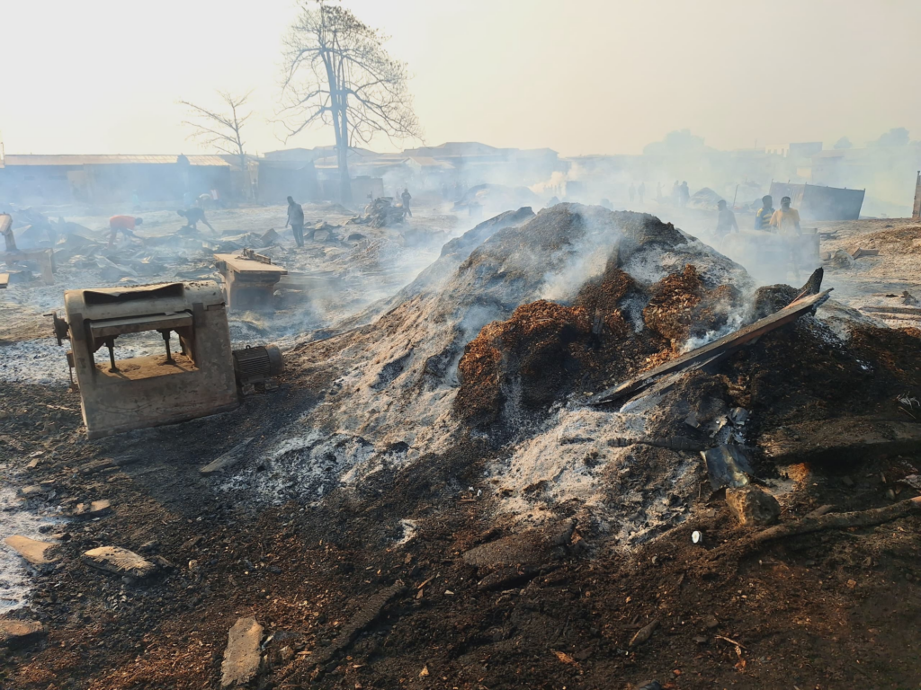 Kwadaso Wood Market burnt to ashes again