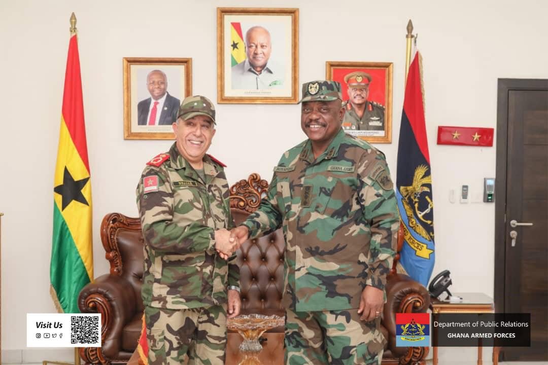 Rwandan and Moroccan Military Chiefs pay courtesy visit to CDS Major General William Agyapong