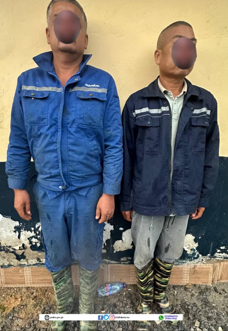 11 including 4 Chinese arrested for illegally mining along Bonsa River