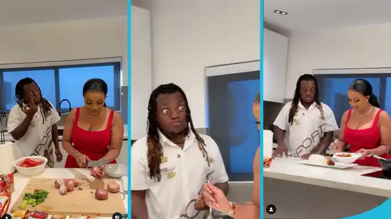 Video: Serwaa Amihere and Sumsum cook, laugh, and bond over rice and stew in a kichen